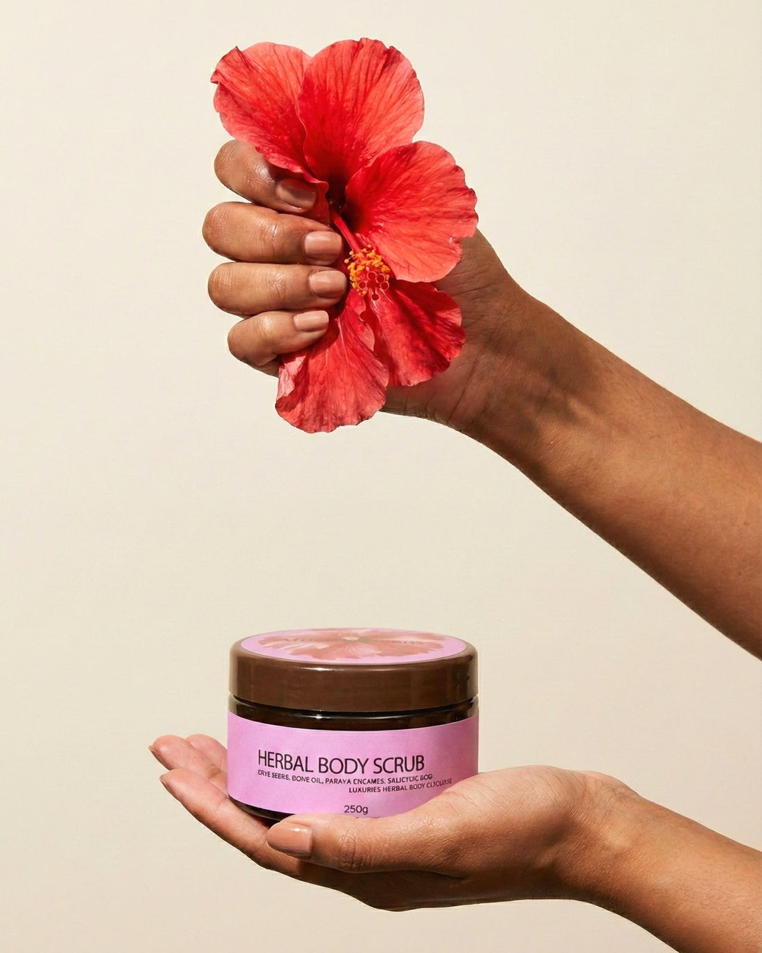 Hibiscus herbal body scrub